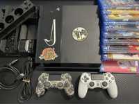 PS4 2 контролера 10 игри с поставка и кабели
