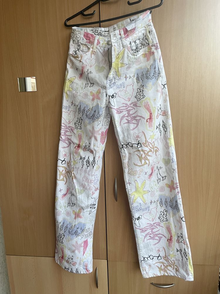 Pantaloni 90’ Bershka - noi, marimea xs