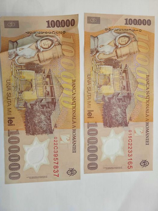 Bancnota 100.000 Lei anul 2001 colectia originala