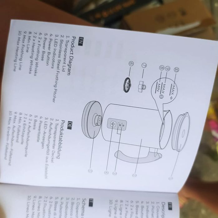 Уред за затопляне и разпенва е на мляко