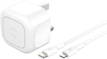 Ново Компактно Belkin Зарядно 30W USB-C + Кабел iPhone Samsung iPad