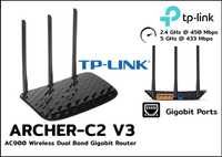 Wi-Fi Рутер TP-Link Archer C2 v3, AC900, Dual Band, Gigabit