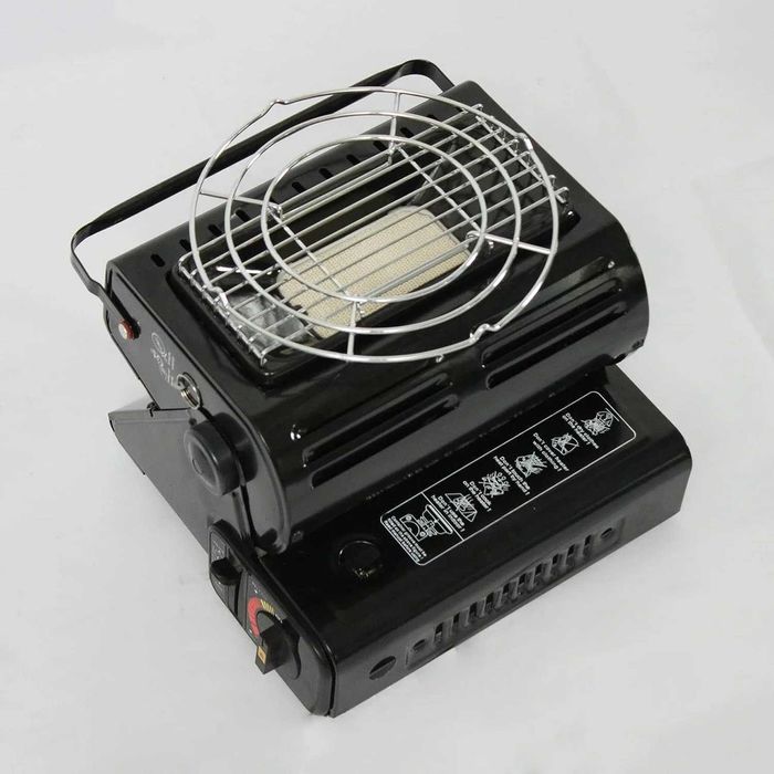 Преносим газов отоплител печка и котлон 2в1 за къмпинг, риболов, бус