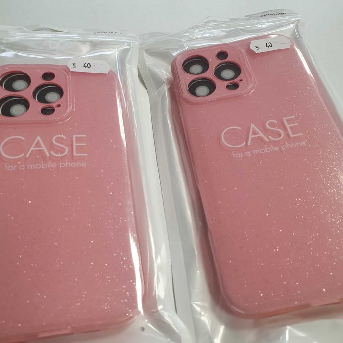Husa iPhone 16 Pro Max cu sclipici - Protectie Camera - Pink