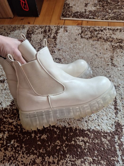 Дамски боти Lab и ботуши екрю 40 номер