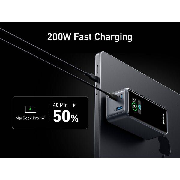 Anker Prime външна батерия, 20000mAh, 200W power bank