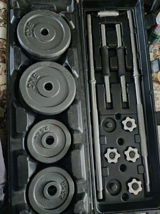 Разборные гантели и штанга. 35 кг.