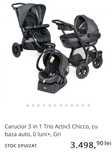 Carucior 3 in 1 Trio Activ3 Chicco, cu baza auto, 0 luni+, Negru