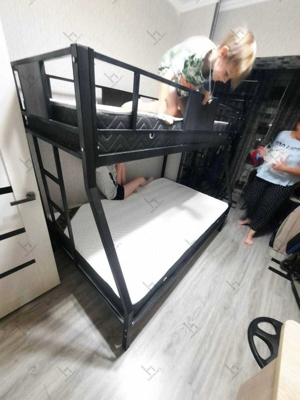 2 Этаж Строгая Кровать/Прочный/до 350кг/3 йил кафолат!/Первый рук
