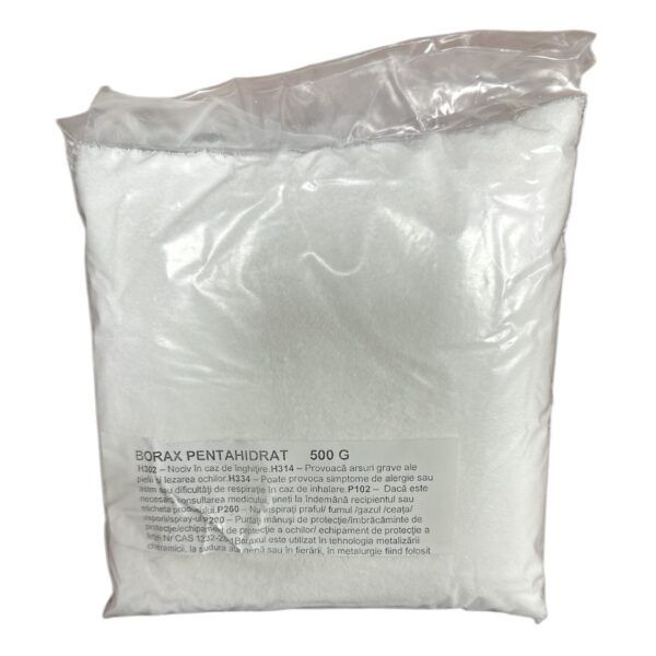 Borax- Tetraborat de sodiu pudra (pentahidrat), punga 500 g