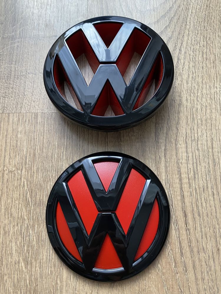 Emblema Embleme Semn Logo Negru Grila Bara Fata Haion Spate Vw Golf 5