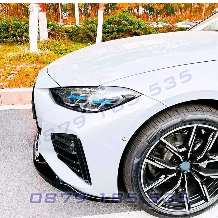 Лип спойлер сплитер предна броня BMW 4 G26 Gran Coupe черен гланц бмв