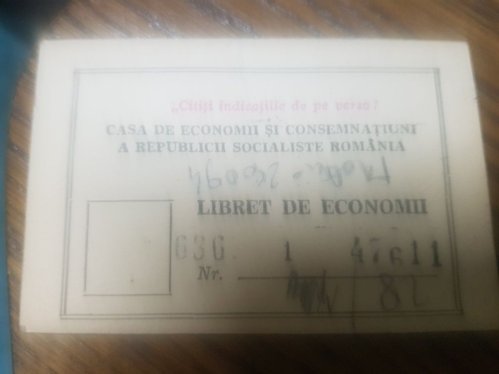 Vand Libret de economii