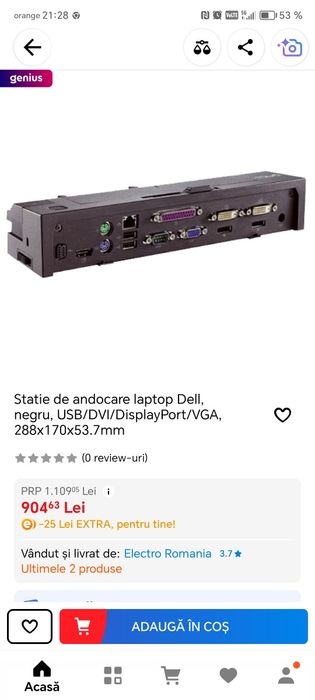 Statie de andocare laptop(Dell K09A)