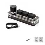 Mini Tastatura Mecanica Programabila,Knob,RGB,Gaming, Programare,Negru