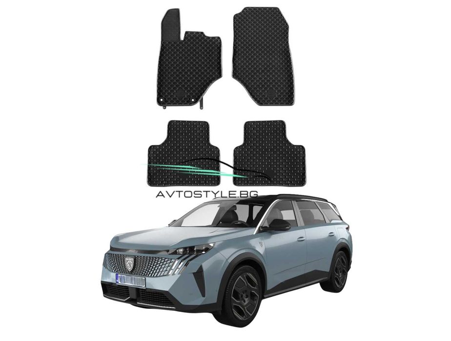 Гумени стелки за Peugeot е-5008 след 2024 г,. Gumarny Zubri