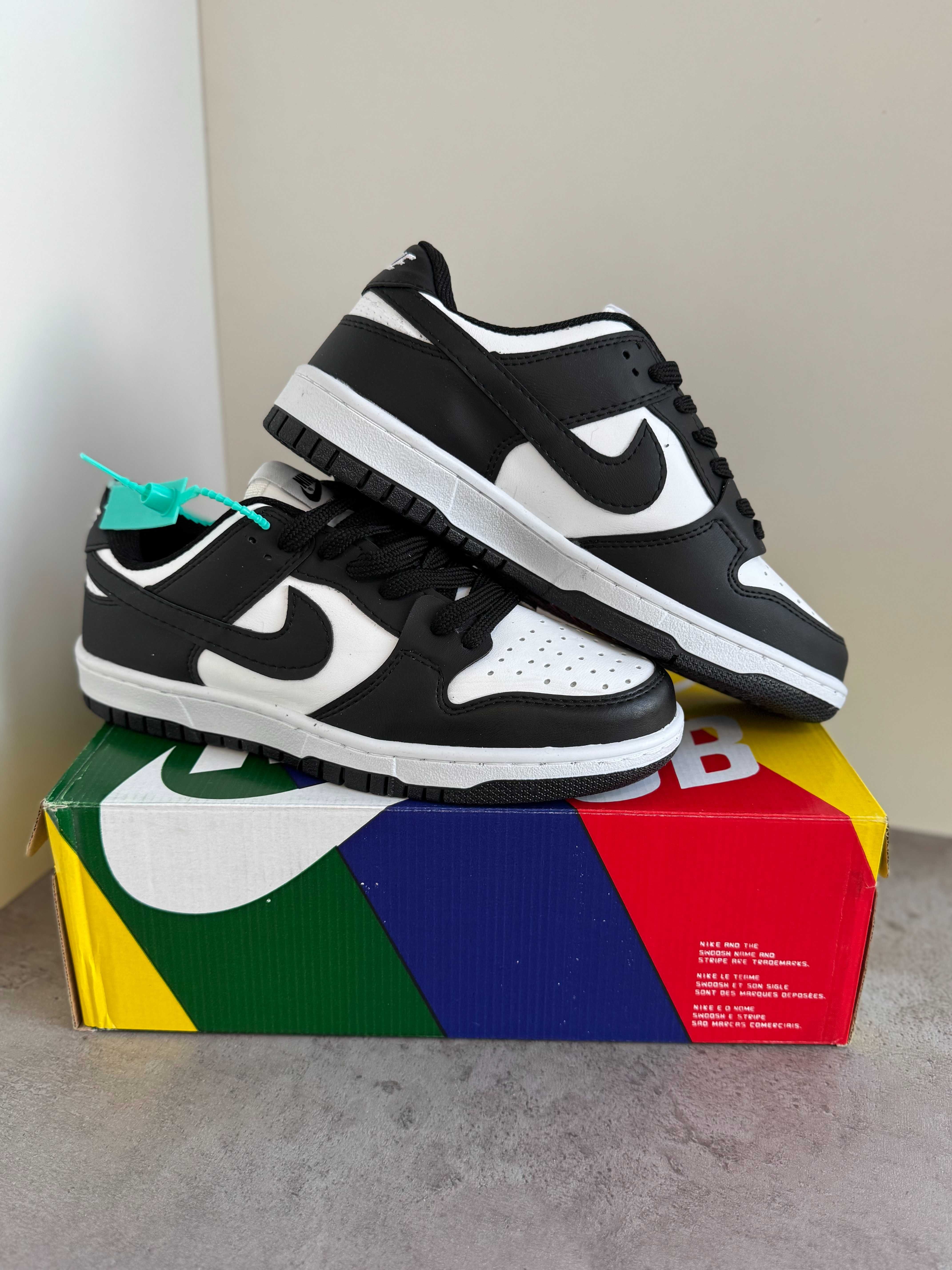 Adidași Nike AIR Dunk Panda, Unisex, NOI - Cu Cutie / Accesorii