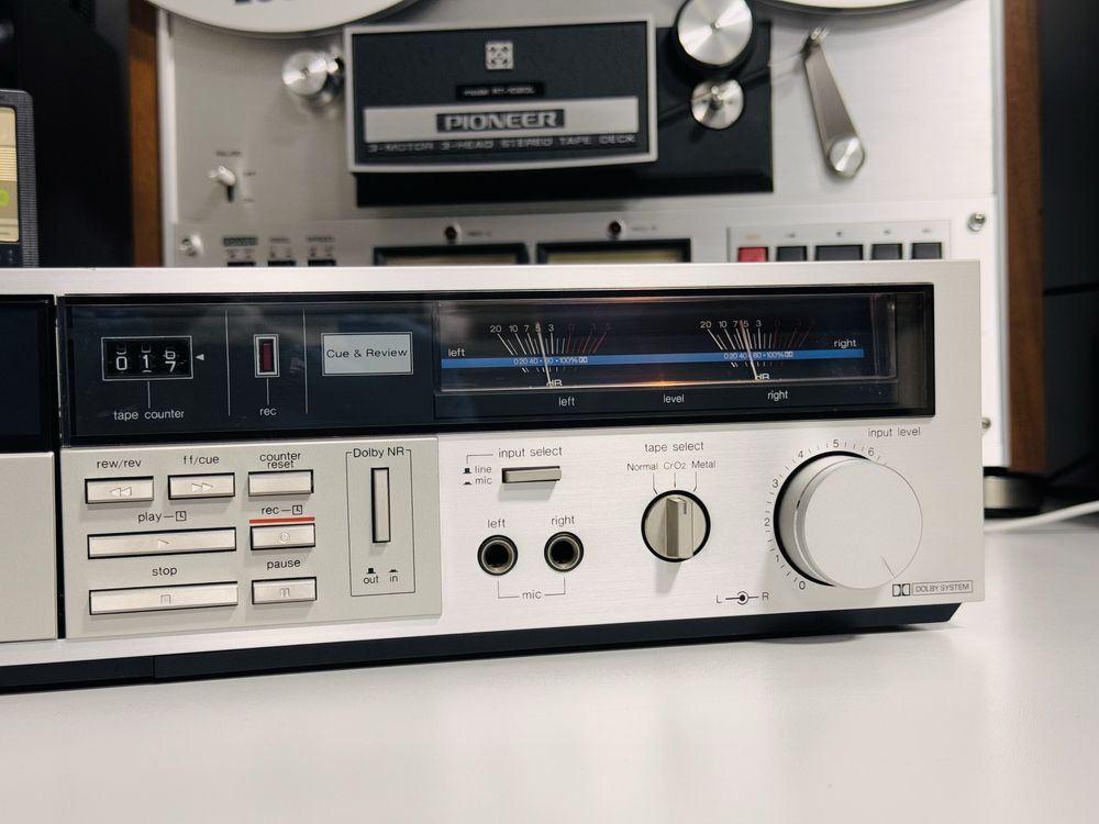 Deck TECHNICS RS-M206,vu-metre analogice,Japan,metal,sunet foarte bun!
