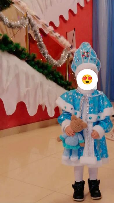 Платье снегурочки на 2-3года
