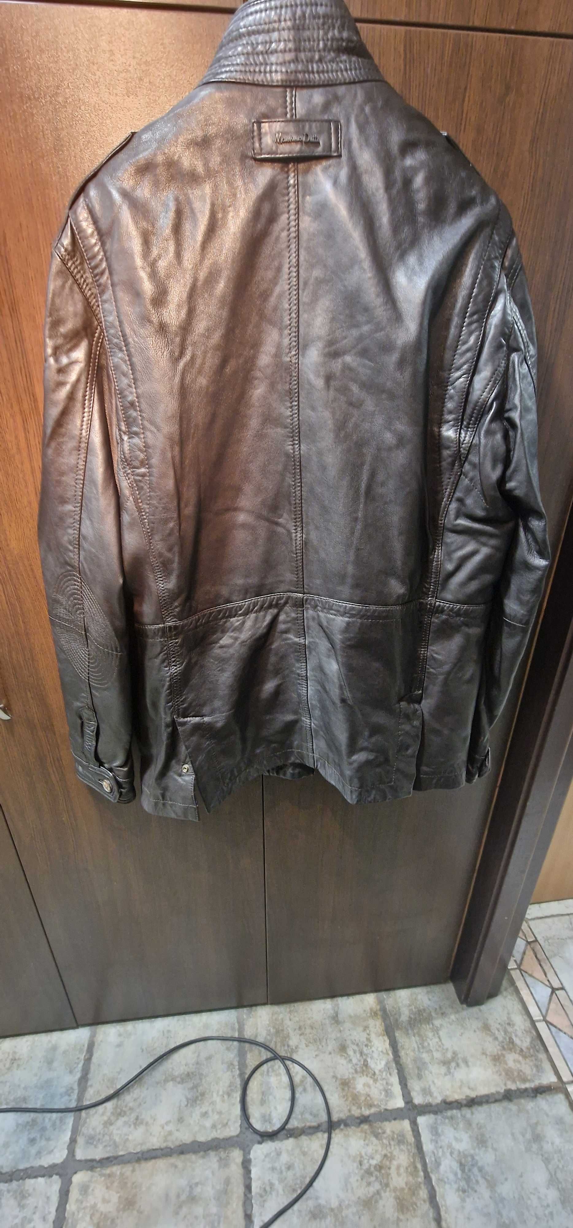 Продавам мъжко кожено палто Massimo Dutti от естествен телешки бокс