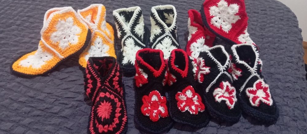 Вязаные тапочки на заказ