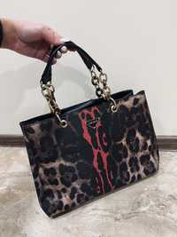 Дамска леопардова чанта
