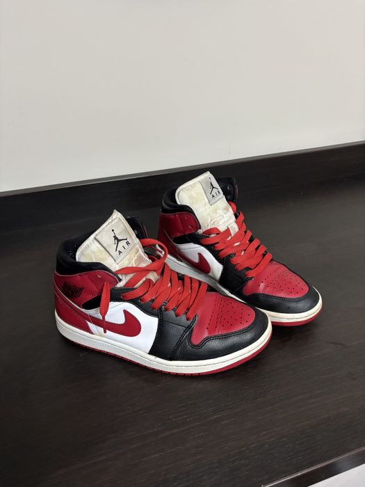air jordan 1 mid “alternate bred toe”