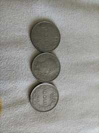 Trei monede 100lei cu Regele Mihai I