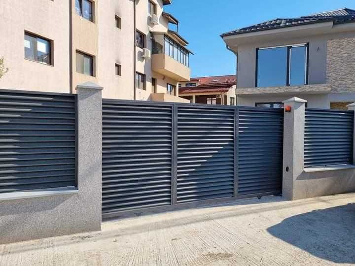 Garduri si porti stil jaluzea, sipca metalica, tabla cutata