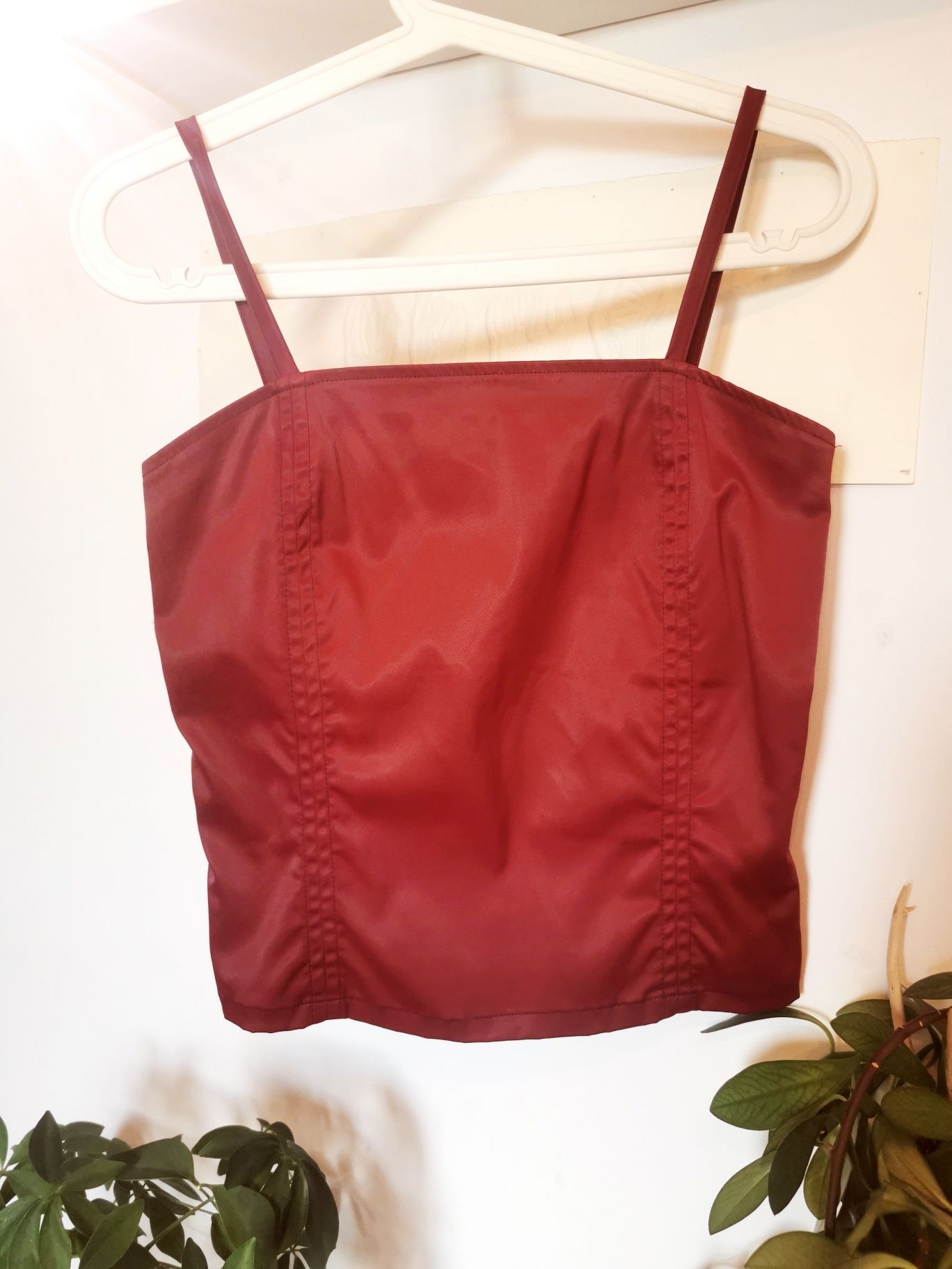 Top tip corset, wine red