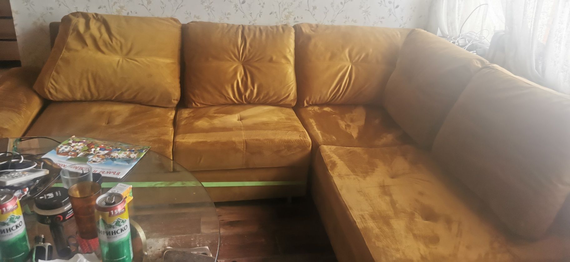 Холов Ъглов диван от две части