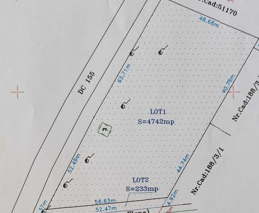 Vand teren intravilan Ilfov, 4975 mp, deschidere 120m