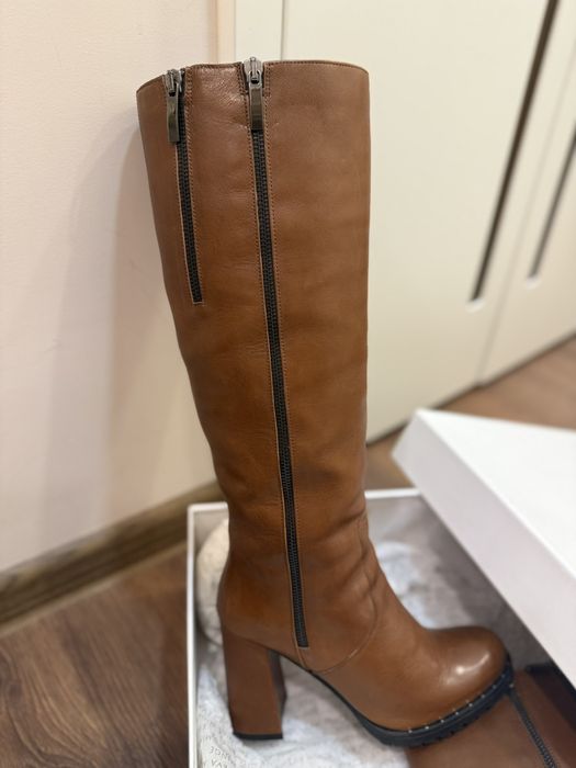 Дамски ботуши естествена кожа Eva Minge