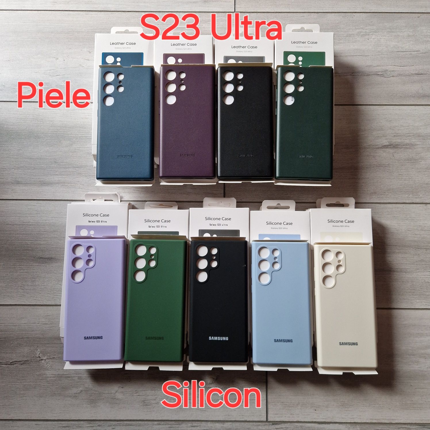 Huse Piele/Silicon Samsung Leather/Silicone Cover seria S22/23/24