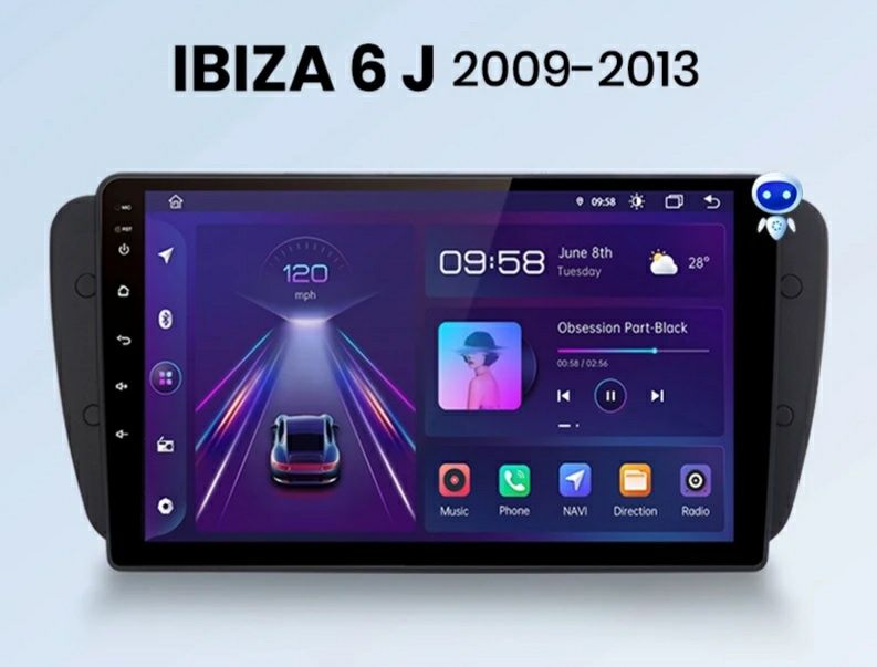 Navigatie Android dedicata SEAT Ibiza 6J (2009-2013)