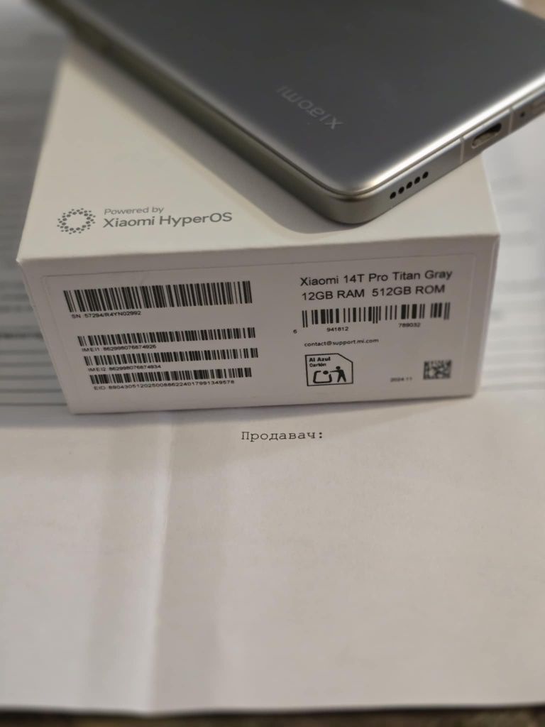 Xiaomi 14T Pro 5G 512GB 12RAM Titan Gray ,гаранция