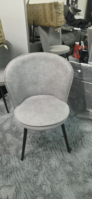 Scaune de living, 6 bucati gri.