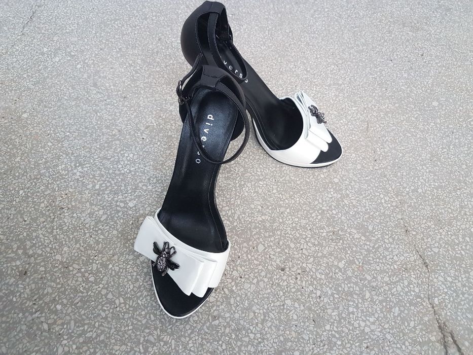 Черни равни лачени обувки Aquamarine и официални обувки на ток - 3 бр.