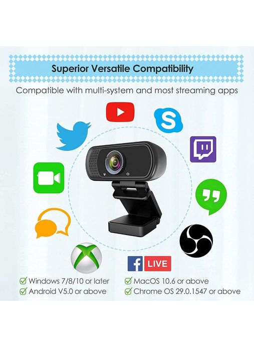 Cameră video full HD cu tripod.