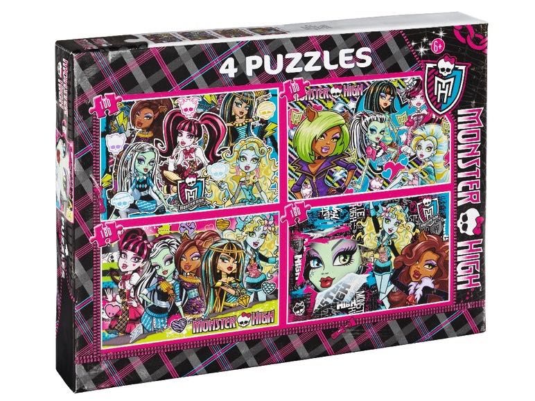 4 puzzle Monster High 100-180 piese