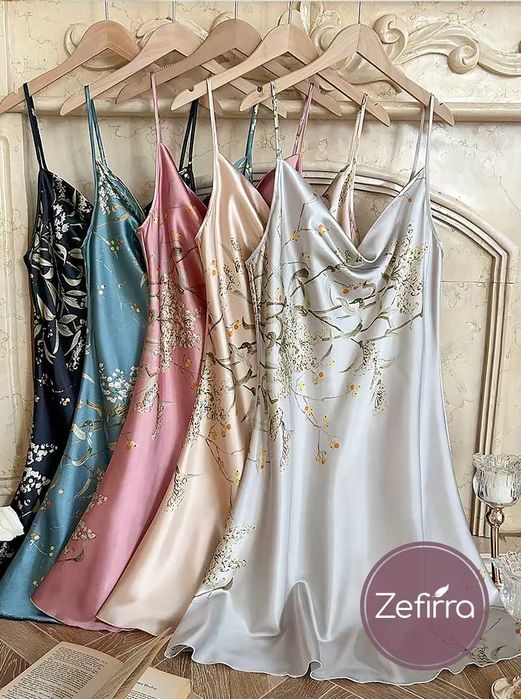 Дамска сатенена нощничка Zefirra Aglaya в 5 цвята