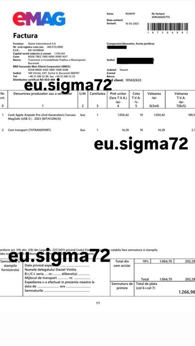 Airpods pro 2 cu factura