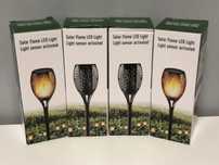 Set 4 buc Lampi solara tip torta cu efect flacara 61 cm
