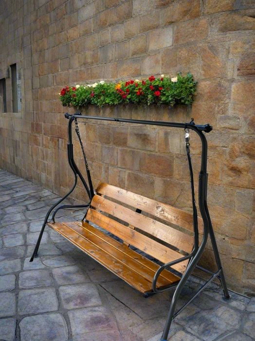 Balansoar din lemn masiv de brad, lucrat manual