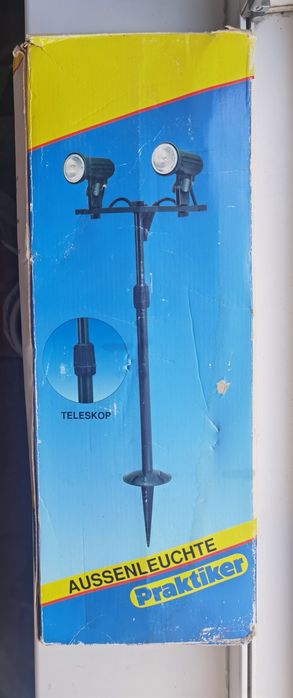 Lampa dubla de gradina, noua, in cutie