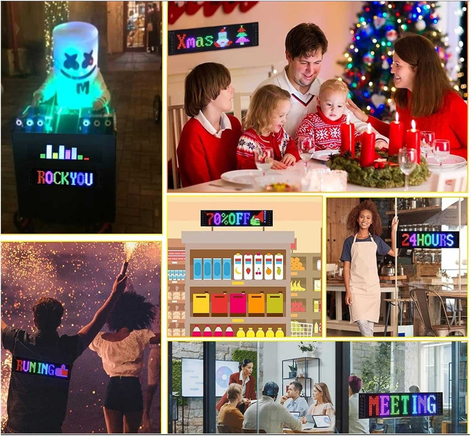 LED дисплей- гъвкав матричен панел програмируем 12x47 см