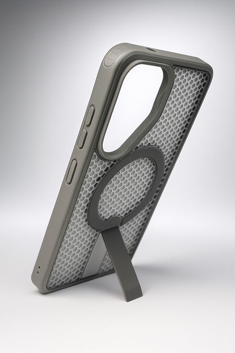 Охлаждащ калъф с MagSafe + стойка за Samsung S24 / S25 / Ultra /Plus