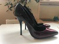 Нови обувки Massimo Zardi 39, черно/бордо