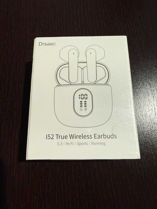 Casti In-Ear Drsaec i52 Wireless Earbuds, BT, NC, Microfon, Negru, NOU