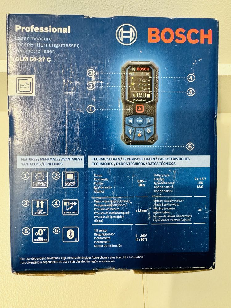 Telemetru Laser Bosch GLM 100-25C, GLM 50-25G, GLM 50-27C